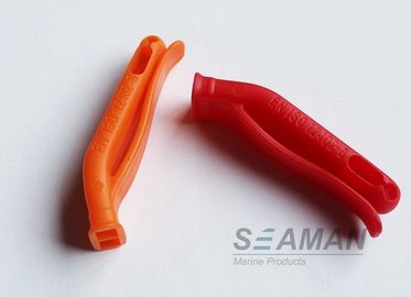 Orange ABS Plastic Life Jacket Whistle For Rescue Survival ISO Approval